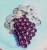 Estate Daniel Swarovski Swan Signed Purple Clear Crystal Bunch Of Grapes Brooch